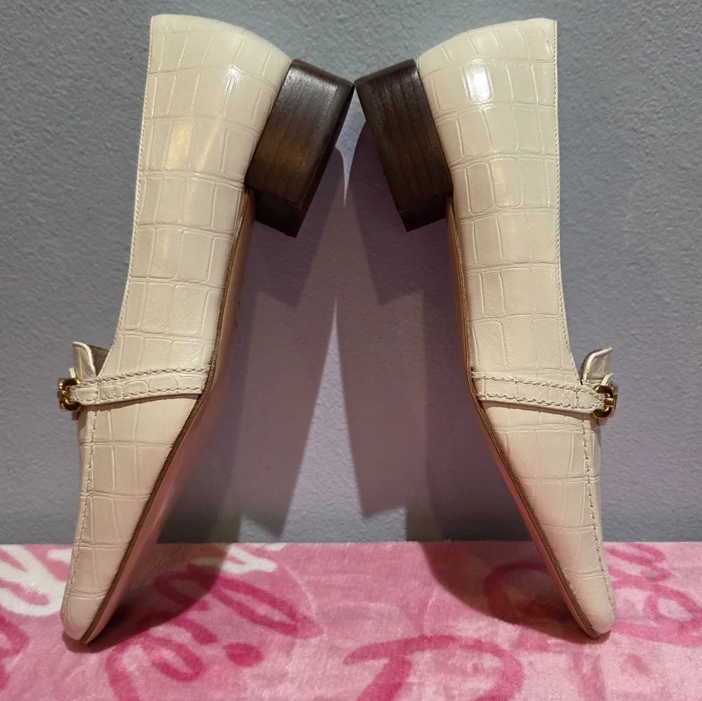 Women's Tom Ford Whitney Crocodile Chain Loafer, Size 37.5 NWOB - Picture 5 of 11